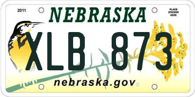 NE license plate XLB873