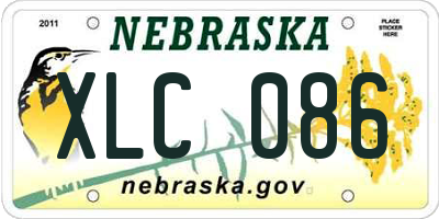NE license plate XLC086