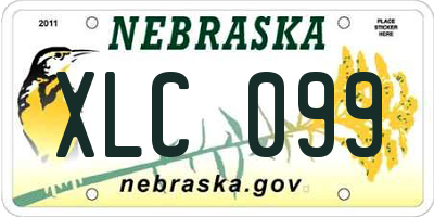 NE license plate XLC099