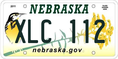 NE license plate XLC112