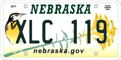 NE license plate XLC119