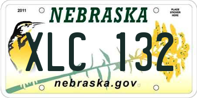 NE license plate XLC132