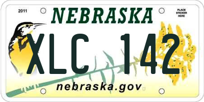 NE license plate XLC142