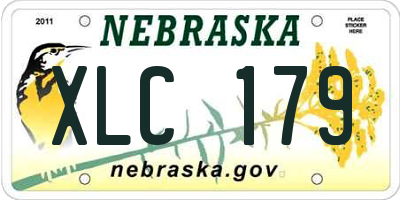 NE license plate XLC179