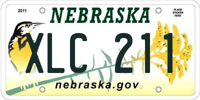 NE license plate XLC211