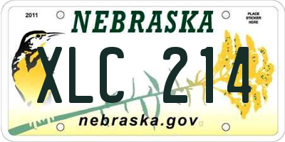NE license plate XLC214
