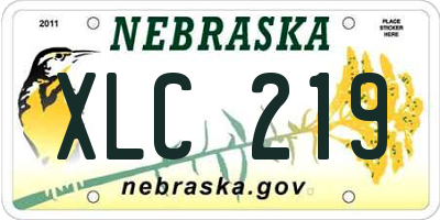 NE license plate XLC219