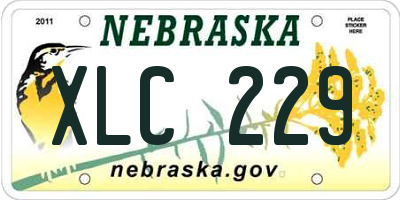 NE license plate XLC229