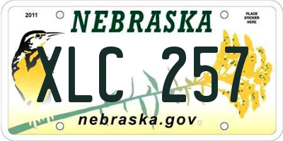 NE license plate XLC257