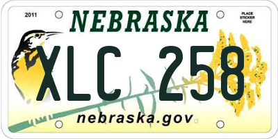 NE license plate XLC258