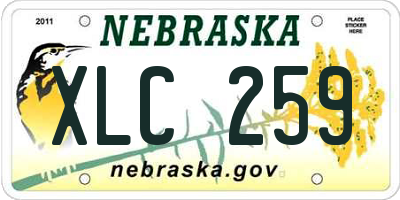 NE license plate XLC259