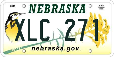 NE license plate XLC271