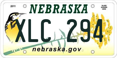 NE license plate XLC294