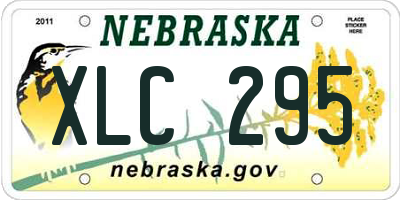 NE license plate XLC295