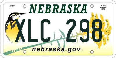 NE license plate XLC298