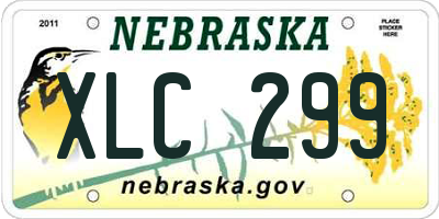 NE license plate XLC299