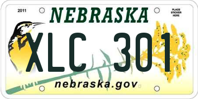 NE license plate XLC301