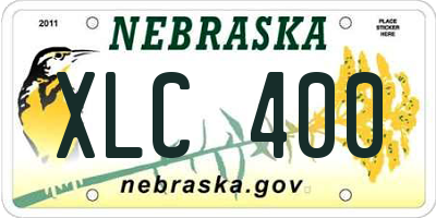 NE license plate XLC400