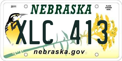 NE license plate XLC413