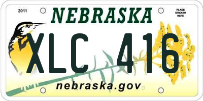 NE license plate XLC416