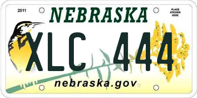 NE license plate XLC444