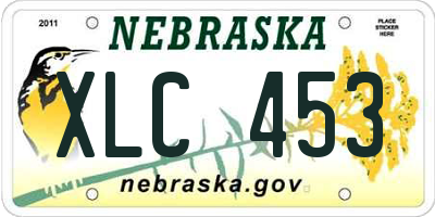 NE license plate XLC453