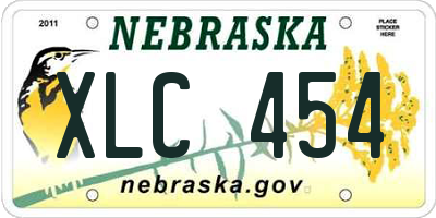 NE license plate XLC454
