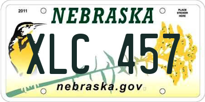 NE license plate XLC457