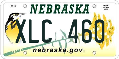 NE license plate XLC460