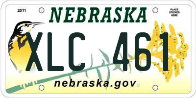 NE license plate XLC461
