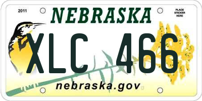 NE license plate XLC466