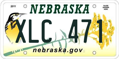 NE license plate XLC471