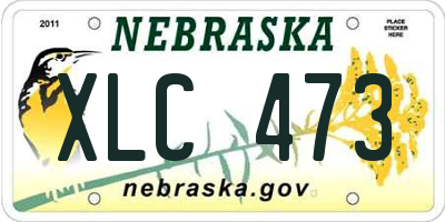 NE license plate XLC473