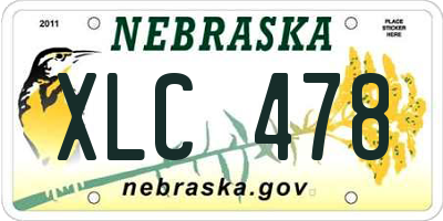 NE license plate XLC478