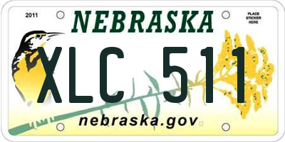 NE license plate XLC511