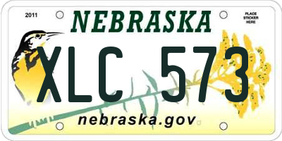 NE license plate XLC573