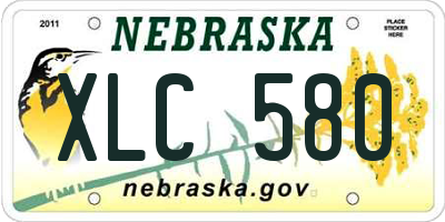 NE license plate XLC580
