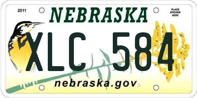 NE license plate XLC584
