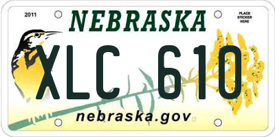 NE license plate XLC610