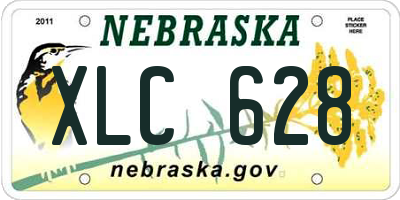 NE license plate XLC628