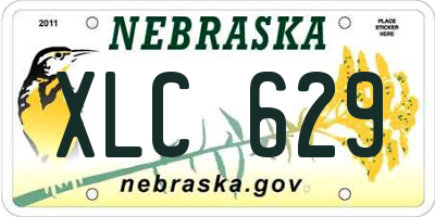 NE license plate XLC629