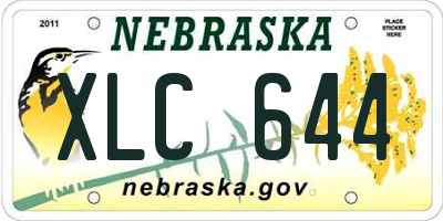 NE license plate XLC644