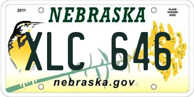 NE license plate XLC646