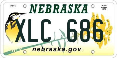 NE license plate XLC686