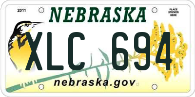 NE license plate XLC694