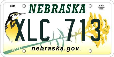 NE license plate XLC713
