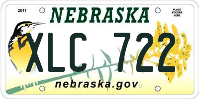 NE license plate XLC722