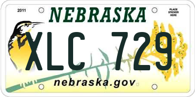 NE license plate XLC729
