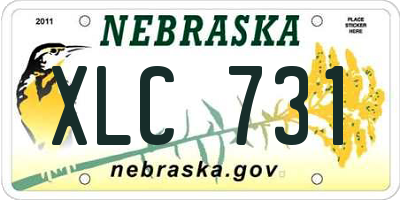 NE license plate XLC731