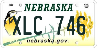 NE license plate XLC746